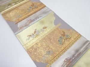 引箔　道長松桜文織り出し　袋帯